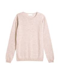 L'une issue du monde de la finance. Pull Cachemire Col Rond Basic Rose Poudre Pull Charly Femme Kujten Cachemire