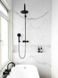 Check spelling or type a new query. 16 Perfect Marble Bathrooms With Black Fixtures Bathroom Trends Bathroom Inspiration Black White Bathrooms
