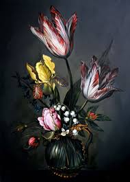 Flower painting canvas oil painting flowers paintings i love animal paintings floral paintings oil paintings feminist art feminist quotes dennis perrin master painter on instagram: Floral Dutch Stil Life Tulips Black Background Flowers In Antuque Vase Flowers Oil Painting Oil Painting By Lesja Rygorczuk Artfinder