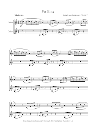 I hope that they are fun to play, and fun to play with.1. Beethoven Fur Elise Sheet Music For Guitar Duet 8notes Com