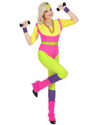80er Jahre Aerobic Damenkostum Sportler Kostum Fur Karneval Bunt Kostume Fur Erwachsene Und Gunstige Faschingskostume Vegaoo