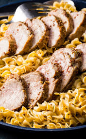 Honey Mustard Pork Tenderloin With Buttered Egg Noodles Cook S Country Recipe In 2020 Mustard Pork Tenderloin Egg Noodles Honey Mustard
