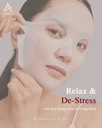 💆🏻‍♀️ De-Stress with Skin Energy Rose Reviving Mask Carefully created  with a blend of three types of precious rose extracts, rose water, and rose  flower oil formula to rinse away stress, eliminate