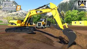 To do so, you should cut 3 to 4 trenches at equal distances around the pit. Farming Simulator 19 Cat 325dl Excavator Digging A Pit And Loads Cat Ct680 Youtube