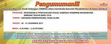 Saringan covid 19 percuma di taman batu tiga esok. Perhatian Yayasan Warisan Anak Selangor Yawas Facebook