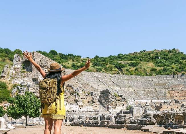 Library of Celsus in the ancient city of Ephesus