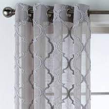 Jcpenney Home Zuri Clipped Sheer Grommet Top Curtain Panel Curtains Panel Curtains Grommet Top Curtains