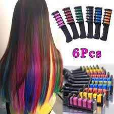 How to apply l'oréal hair chalk. 6pcs Set New Cool Temporary Hair Chalk Hair Color Comb Dye Salon Party Fans Cosplay Tool Wish
