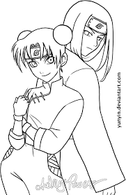 Though a prodigy even by the hyūga's standards, neji was a member of the clan's. Neji Tenten Line Art By Yunyin On Deviantart