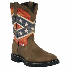Don't tread on me with rebel flags bumper sticker. 3112 Rockinleather Men S Square Toe Confederate Flag Steel Toe Work Boot