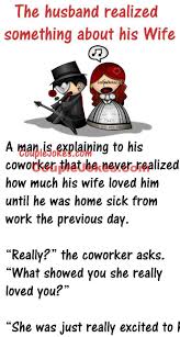 If you love jokes and you're in love, then you'll love these funny love jokes! When Husband Realized The Love Of His Wife Funny Relationship Jokes Funny Marriage Jokes Husband Love Funny