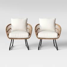 Southport 2pk Patio Club Chair Linen Opalhouse Patio Furniture Collection Wicker Patio Chairs Patio Chairs