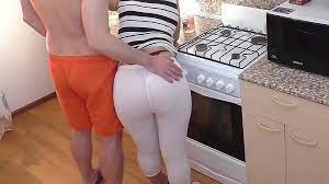 Mom and son Anal sex in the kitchen