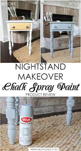 Diy Nightstand Makeover Using Chalk Spray Paint Nightstand Makeover Spray Paint Furniture Diy Nightstand Makeover