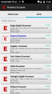 Dilerseniz de burada slayt olarak listelediğimiz nöbetçi eczaneler arasından da size yakın olan nöbetçi eczaneye tıklayarak detaylı bilgi edinebilirsiniz. Nobetci Eczane For Android Apk Download