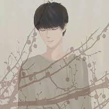 插画情头 一对 画师morncolour 四季有春春有朝晨朝晨有你甚是幸福 art anime cute