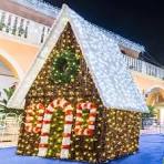Large Outdoor Decoration Christmas LED 3D House Motif Light ...