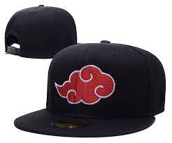 Naruto Akatsuki Red Cloud Snapback Anime Hats Naruto Clothing Hat Embroidery
