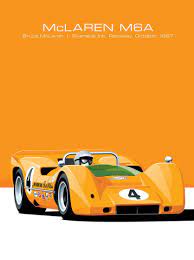 Mclaren M6a Racing Artwork Art Cars Car Prints