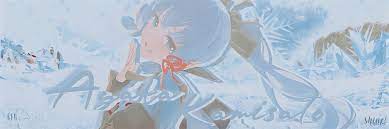 Header Ayaka Kamisato Genshin Impact In 2021 Twitter Header Photos Banner Twitter Layouts