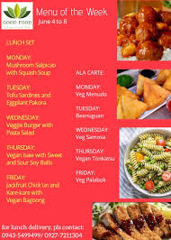 I've had some great feedback and a few requests for a vegetarian version. Menu Of The Week June 4 To 8 Good Food Vegetarian Facebook