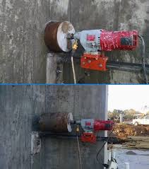 We're thinking about (somehow) cutting a hole through the thick stone wall so we can bring ductwork into the crawlspace to eliminate the need for a second heat source for the addition. 10 Inch Core Drill Hole In A Reinforced Concrete Foundation Wall