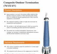 Composite Outdoor Termination(76/132 Kv), 76 KV TO 132KV