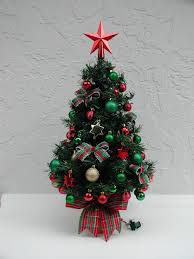 Tabletop Christmas Tree Miniature Tree Fully Decorated Tree Etsy Small Christmas Trees Decorated Christmas Tree Decorations Diy Tabletop Christmas Tree