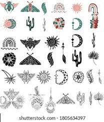 Cactus vector cactus black and white by irinashishkova. Clipart Hand Drawn Bohemian Silhouette Decoration Stock Vector Royalty Free 1805634397