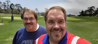 Lanny Wadkins recently enjoyed a round at The Hay with his sons. Here he is 