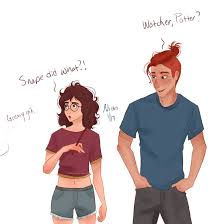 Things are going crazy !!! Wotcher Potter By L Lostboy On Deviantart Harry Potter Couples Harry Potter Artwork Fem Harry Potter