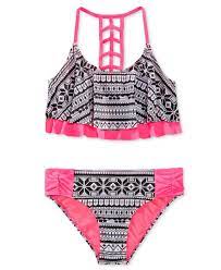 Laguna Girls 2 Piece Tribal Print Bikini Swimsuit Kids Baby Macy S Kids Bathing Suits Girls Bathing Suits Swimsuits