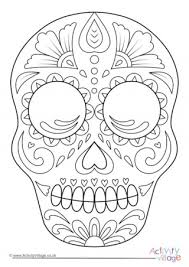 Mandala day of the dead coloring pages. Day Of The Dead Colouring Pages