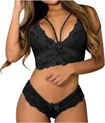 Amazon.com: JUEBO Women Lingerie Corset Lace Push Up Bra Underwear Thong  Plus Size Short Tops with Low Waist Letter Baby Dolls Nightdress (Black,  S): Clothing, Shoes & Jewelry