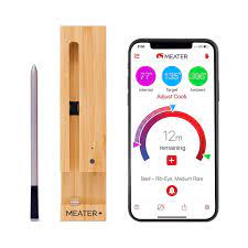 New Meater 165ft Long Range Smart Wireless Meat Thermometer For The Oven Grill Kitchen Bbq Smoker Rotisserie With Bluetooth And Wifi Digital Connectivity Walm Meater Meat Thermometers Digital Meat Thermometer