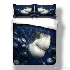 Add a touch of charm to your toddler's bedroom with this adorable personalized shark toddler pillow case perfectly sized for your little bundle of joy's bed! Shark Bedding Set Queen Size Kids Duvet Cover With Pillowcases Bedclothes 3d Bed Sets Home Textile Bedding Sets Queen Cheap Bedding Sets For Sale From Milsleep 39 2 Dhgate Com