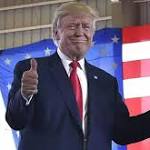 Donald Trump arrives London maiden