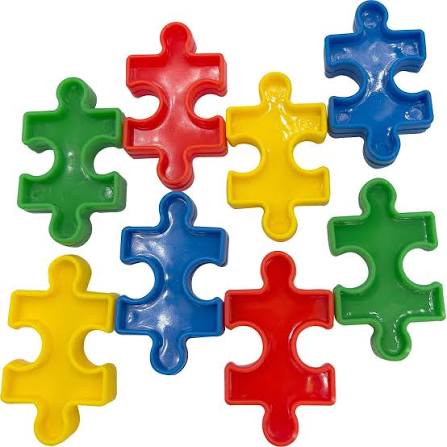 3002 Pk8 Plastic Puzzle Piece Colorful Durable Lasting Versatile Toy