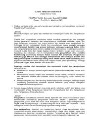 Check spelling or type a new query. Soal Uts Filsafat Ilmu Semester 1 Berkas Download