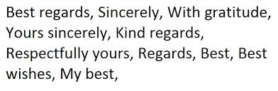 Sincerely is translated french sincèrement. Formal Letter Endings Formal Letter Samples And Templates