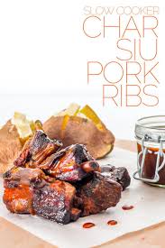 Slow Cooker Char Siu Pork Ribs Recipe Cooked Pork Recipes Pork Ribs Pork Rib Recipes
