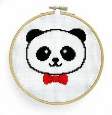 Cross stitch and embroidery patterns to download come in a range of beautiful styles. Panda Cross Stitch Pattern Cross Stitch Pattern Cross Stitch Modern Animal Cross Stitch Cross St Kanavice Tasarimlari Kanavice Desenler
