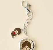 Monchhichi Pocket Watch Keychain