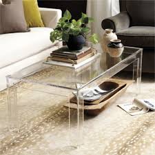 8 lucite trunk by serge de troyer from tonic home, $2950. Felicity Acrylic Coffee Table Ballard Designs