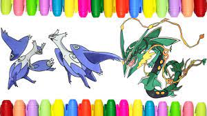 Pokemon coloring pages for kids pokemon rayquaza colouring pages. Pokemon Coloring Pages Mega Latias Latios And Mega Rayquaza Youtube