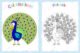 Peacock coloring pages printable see also related coloring pages below Coloring Book Page For Preschool Children With Colorful Peacock Stock Photo Picture And Royalty Free Image Image 105142059