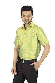 Find unique graphics and fun patterns from independent artists across the world. Buy Khoday Williams Men S Slub Dupion Pure Silk Lemon Green Colour Half Hand S Shirt Size 44 Features Price Reviews Online In India Justdial