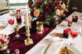 This Velvet Table Runner Is The New Wedding Trend Photo Table Runners Wedding Burgundy Table Runner Wedding Table