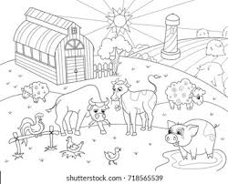 Coloring page for grown ups: Farm Color Page All Coloring Pages Building
