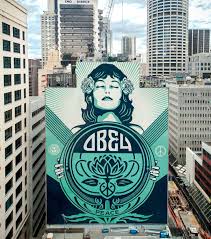 Peace Waratah Mural In Sydney Obey Giant Shepard Fairey Art Murals Street Art Street Art